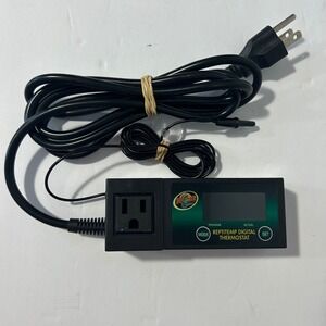 Zoo Med ReptiTemp Digital Thermostat RT-600 Black Condition 600W Terrarium Tank